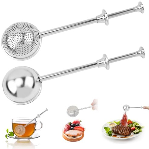 pilyero Infusore Tè, Infusore per Tisane, Palline da Tè Indispensabili, Design Sicuro e Sano e Multifunzionale, Adatto per Preparare Tè e Cottura, Regali per Le Vacanze e Regali Di Natale per Amici
