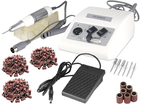 Pediküreset Nagelfräser Fußpflegegerät zur Hornhautentfernung & Maniküre | Elektrische Nagelfeile zur Nagelpflege mit Diamantschleifer & Hornhautschleifer Einsteiger oder Profi Fußpflege 30.000 U/min
