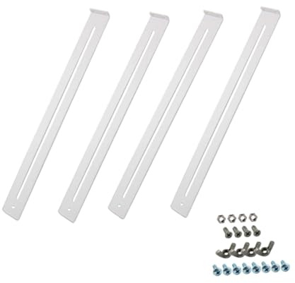 Generic 2 Piezas Kit de Reparación Cajones Accesorios para Refuerzo Cabinet Bracket Acero y Tornillos para Instalación Simple Adecuado para Almacenamiento, 4 Soportes