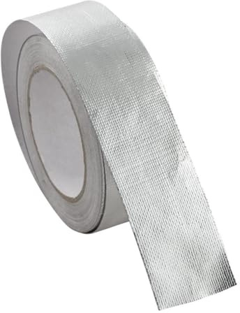 Cabilock Cinta Aislante de Aluminio Resistente Altas Temperaturas para Tubo Escape Coche y Moto Cinta Térmica de Aislamiento Industrial con Alta Resistencia Abrasiones y Aceite