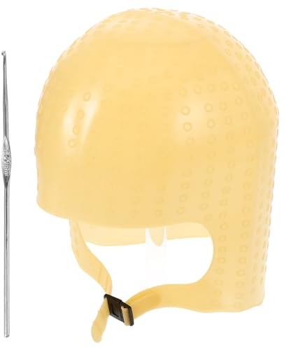 JHKNNK Cuffia per Effetti Professionale in Silicone Marrone, Riutilizzabile Vestibilità Confortevole, Berretto per Tintura per Saloni di Parrucchieri
