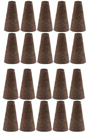 Esponjas para cultivo Vainas de esponjas for iniciación semillas, tapones rápidos for enraizar musgo turba, cubos bloque plántulas repuesto for entusiastas la jardinería, principiantes(Brown 20PCS-A)
