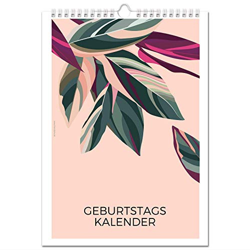Friendly Fox Immerwährender Geburtstagskalender Jahresunabhängig, A4 Wandkalender, Ewiger Kalender für Geburtstage Familie & Freunden