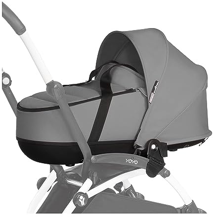 Stokke BABYZEN YOYO Liegewanne, Grey - Mit Dicker Doppelmatratze; Schale und Verdeck belüftet - Nur mit YOYO2 Gestell verwendbar (separat erhältlich)