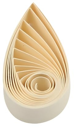 ODETOJOY Pestal Papierstreifen für Origami-Papierstreifen, 5 mm, Kamelbraun, zum Basteln, einfarbige Origami-Papierstreifen, 0,5 cm, elfenbeinfarben Nr. 29