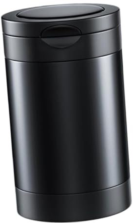 Holibanna Tragbarer Aschenbecher Aus Edelstahl Mit Abnehmbarem Deckel Und -licht Geruchsdicht Durch Silikondichtung Schnurlose Rauchfreie Aschenbox Für Reisen Camping Und Büro in Schwarz