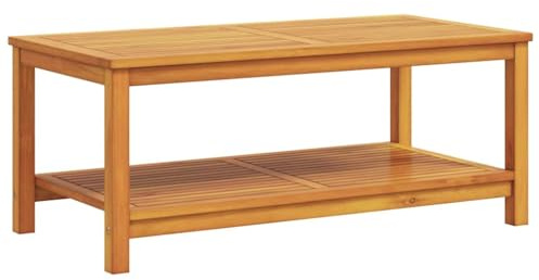vidaXL Kaffebord 110X55X45 cm Massivt tallträ Minimalistisk design perfekt för vardagsrum. Rum naturlig servering rektangulär lackad inomhus