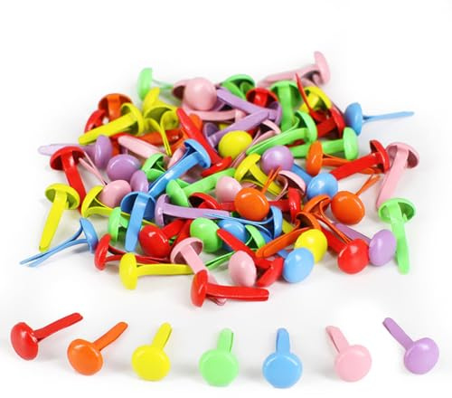 OUDQFCJ Pack of 100 Metal Pattern Bag Clips Round Head Clips Mini Lightweight and Reusable for School Office Paper Crafts DIY