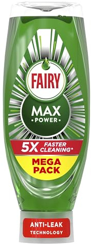 Fairy Max Power Washing Up Liquid 730ML, Easy and Effortless Cleaning, Even On Your Greasiest Pots and Pans