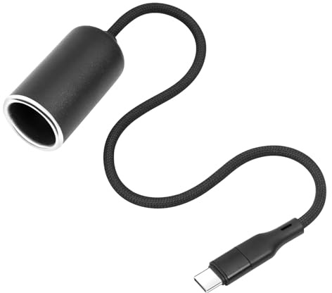 BUBEFSKD Adattatore da USB C A Accendisigari da 5 V A 12 V Tipo Maschio A Presa Dispositivi per Auto USB A