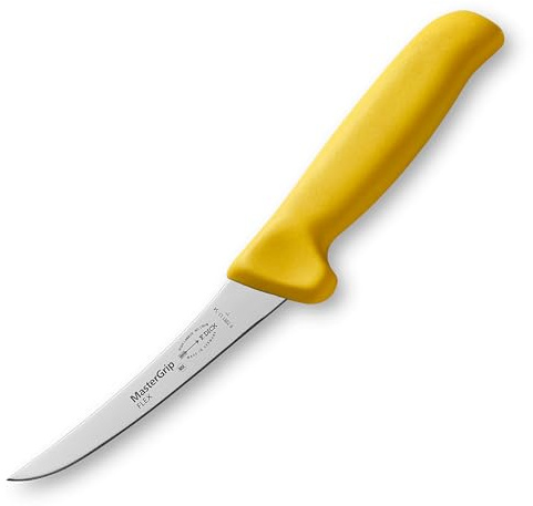 Dick Ausbeinmesser flexibel 13 cm - Griff gelb - für Fleischer, Metzger, Jäger und Schlachter