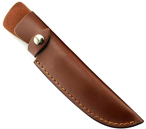BETTERLE Brown Leather Fixed Blade Messer Scheide - Jagdmesser Leder Scheiden Universal Messer Taschen Knife Sheath (#2-M)