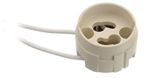 VOSSLOH 534185 GU10/GZ10 LAMP Holder with Cables cm.25 N° 2 Pieces