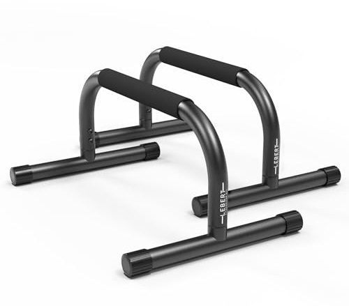Lebert Fitness Parallettes Dip Stand - Barra di spinta per piedi, colore: Nero