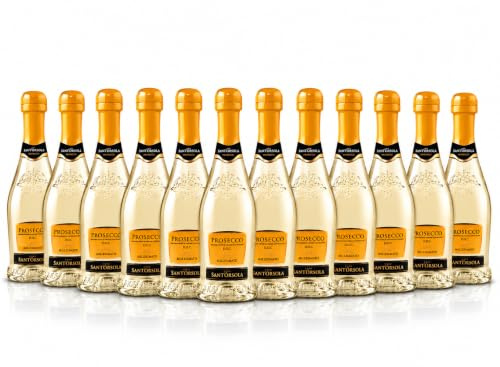 Sant'Orsola - Prosecco D.O.C. Millesimato Extra Dry, Mini Bottiglie da Uva Glera, 12x200 ml