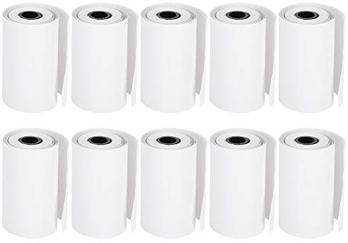 10 Rollen Thermopapier, Schwarz auf Weiß, Thermodruckerpapier für Bluetooth Taschendrucker, 6 m Länge für jede Rolle, Breite: 5,5 cm (Thermopapier)