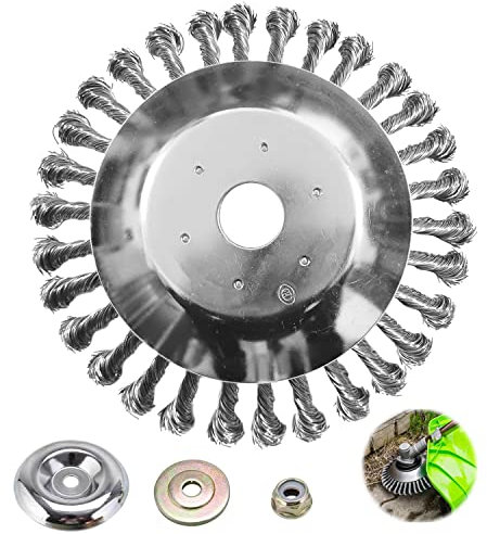 Unkrautbürste Freischneider, Profi Wildkrautbürste für Motorsense, 150mm x 25,4 mm Ultimate Trimmer, für Motorsense zubehör, Effektive Moosentfernung, Rostentfernung, Unkraut Jäten