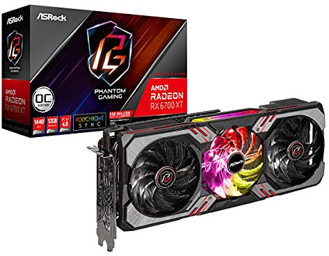 ASRock VGA RX 6700 XT 12GB Phantom Gaming D OC, One size