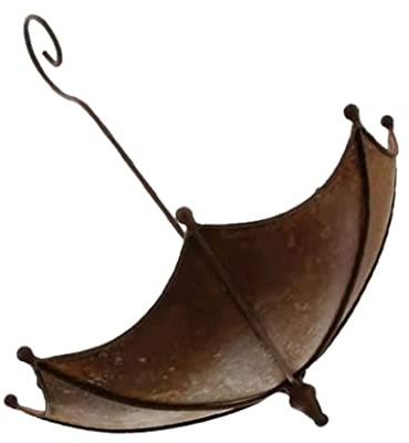 Abreuvoir À Oiseaux en Forme De Parapluie Plateau De Mangeoire À Oiseaux Suspendu Mangeoire À Colibris Parapluie pour L'extérieur Bain d'oiseaux en Métal Étang Ou Abreuvoir Mangeoire À Oiseaux