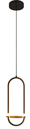 NICRX 21W Noir LED Lampe suspendue et suspension à intensité variable pour salon, salle à manger, chevet (Noir)