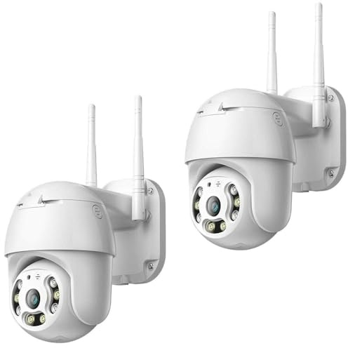 K2 STORE - 2 PEZZI TELECAMERA IP CAM PTZ WIFI CAMERA DOME WIRELESS ESTERNO SPEED ZOOM CON APPLICAZIONE ICSEE PER AMBIENTI INTERNO ED ESTERNI