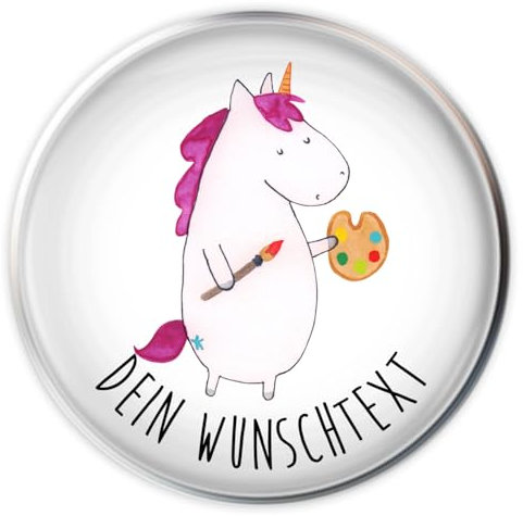 Mr. & Mrs. Panda Stöpsel Waschbecken Einhorn Künstler - Personalisierte Geschenke, Einhörner, Malen, Abfluss Stopfen, Unicorn, Farbe, Personalisierung, Wunschtext, Selbst Gestalten, Englisch, Welt