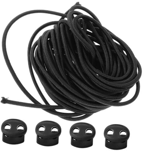 SEWACC 1satz Kordelstopper Einstellbare Feder-kordelstopper Mit Schwarzem Gummiband Für Kleidung Rucksäcke Und -projekte Praktische Lösung Für Tägliche Anwendungen