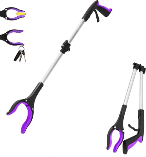 Greifzange mit starkem Magnetverschluss, 81,3 cm, FDA-registriert, GrabRunner robust (bis zu 4,5 kg), Violett (1 Packung)