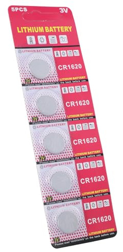 Morain Lot de 5 piles bouton CR1620 au lithium 3 V pour jouet, calculatrice, télécommande