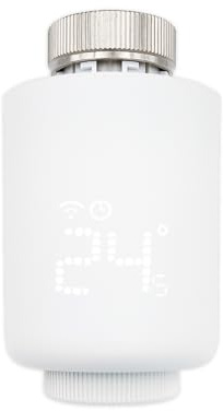 LED ATOMANT Intelligente Zigbee Thermostatventile für Heizkörper, Sprach- und App-Steuerung, Programmierbar, Kompatibel mit Alexa und Google Home, WLAN-Thermostat, Weiß