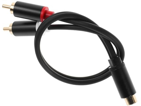 Garneck Cavo Rca Jack da Femmina Doppio Maschio Connettore Audio Placcato in Oro Cavo di Prolunga Corta da Metri per Impianti Stereo e Dispositivi Audio
