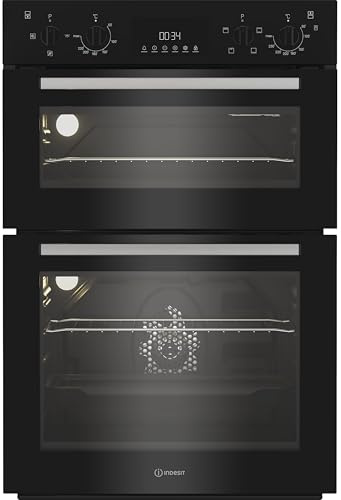Indesit Built In Electric Double Oven - Black - A/A Rated