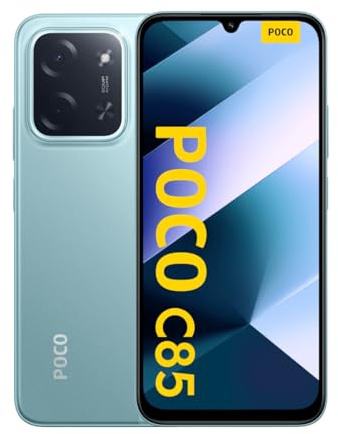 XIAOMI POCO C85 - Smartphone de 8+256GB, Cámara Dual de 50MP con AI, Pantalla inmersiva de 6,9”, Potente procesador Octa-Core, Carga rápida de 33W, 6000mAh, Cargador no Incluido, Verde (Versión ES)