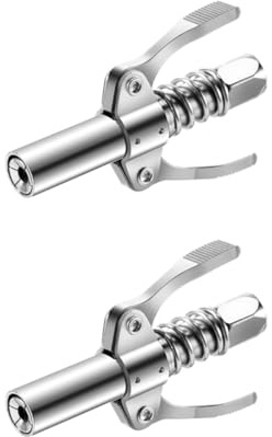 CiCixixi 2 Stück Fettpresse Mundstück, Fettpresse Für Schmiernippel, Schnellverschluss-Fettpresse-Adapter, Verriegelungszange Kupplung Passend für Standard M6/M8/M10/M12/M14
