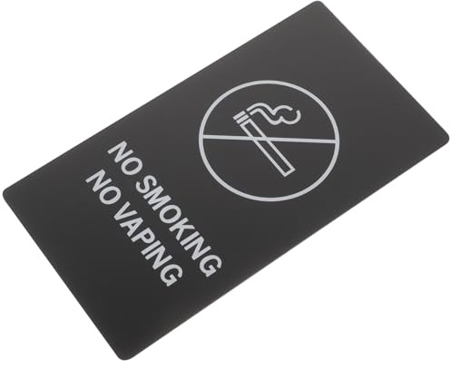 SHINEOFI Cartello Vietato Fumare Adesivo Acrilico per Pareti, Segnale di Divieto Fumo per Interni ed Esterni, Indicatore di Avvertimento per Uffici, Magazzini e Luoghi Pubblici, Facile