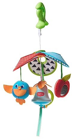 Tiny Love Pack & Go Mini Mobile, kompakt spädbarnsmobil lämplig från födseln, 0 månader+, Meadow Days