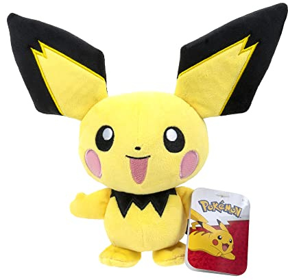 Pokémon PKW0553-20cm Plüsch - Pichu, offizielles Plüsch