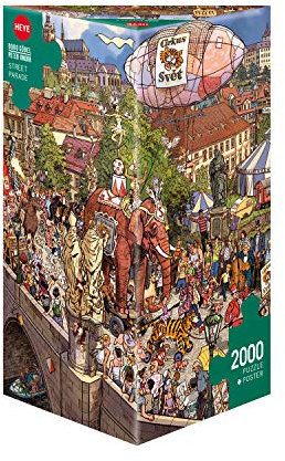 Heye Street Parade, Göbel & Knorr Puzzle, Brown: 2000 Teile (Dreiecksschachtel Puzzle Heye)