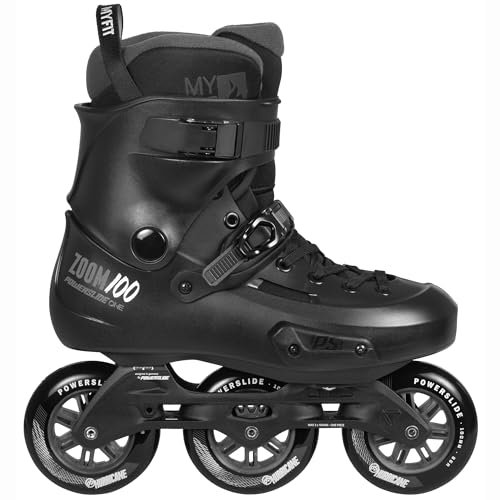 Powerslide Inline Skate Zoom Pro Black 100, für Urban und Fitness, für Damen und Herren - OHNE UMVERPACKUNG