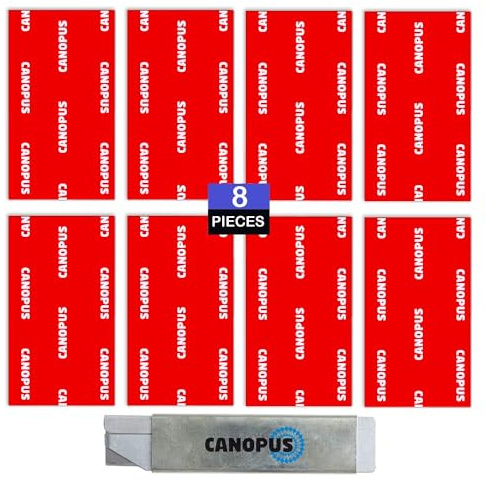 CANOPUS Doppelseitiges Klebepads Extra Stark, Wasserfest Kennzeichenhalter, 8 St (25mm x 50mm) Klebepunkte Doppelseitig Klebepads für Wohnkultur, Nummernschildhalterung für KFZ