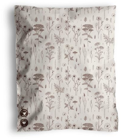 Poly Mailers 10x13-25 Pack Biodegradable Shipping Bags for Clothes - Impack Self-Seal Waterproof Thick Mailing Envelope for Accessories & Clothing - Wildflower