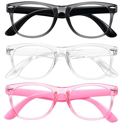 Okany Blue Light Glasses for Kids 3 Pack Blue Light Blocking Glasses for Teen Boys Girls Age 3-10