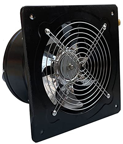 ECUTEE Axial Fan Extractor Fan 8 Inch 200 mm Axial Fan 80W Kitchen Extractor Fan Industrial Metal Fan Wall/Ceiling Extractor Fan in Bathroom (Plate Size: 250 × 250 mm)-1250 m³/h