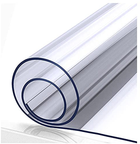 RTYHN Transparente Ökologische PVC-Tischdecke, Anti-Hot Tischmatte Transparente Tischdecken für Bürocomputer Schreibtisch Sofa Tisch Esstisch(2mm) PVC Plastik-Tischdecken