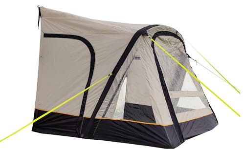 OLPRO View Lite Breeze 390 Inflatable Caravan Porch Awning – 5,000mm Hydrostatic Head Waterproof Material, Extra Large Windows, Standing Room, Taped Seams – Ideal for Campervans & Caravans