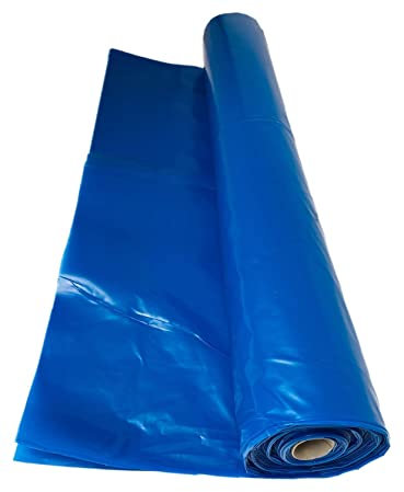 Baufolie Estrichfolie Schutzfolie 50% Gartenfolie 0,2mm blau 4m x 25m 2 Rollen
