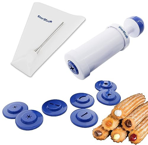 StarBlue Churrera Churro Maker and Filler Set - Easy Piping Nozzle Tool for Deep Fry Stuffed Churro, SB-A818