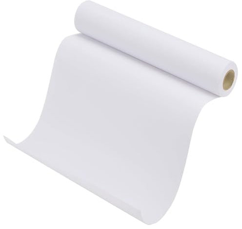 Zeichenpapier Rolle, Zeichenrolle 22cm x 15m Weiße Papierrolle Kinder Künstler Skizze Malerei Papier, 70g/m² Recycelte Staffeleipapier für Kleinkinder Kinder Studenten (1 Stück)