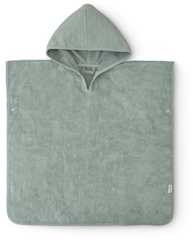 Ehrenkind® ekologisk bomull badponcho barn 1–5 år | OEKO TEX | mild, absorberande och mysig | badponcho barn | badponcho baby, Jade, 1-3 Jahre