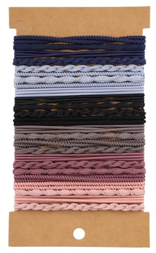 Boho Haargummi Armbänder für Frauen, 24 Stück Haargummis für dickes Haar 6 Farben Geflochtenes Haargummi Boho Haarschmuck für Mädchen Frauen